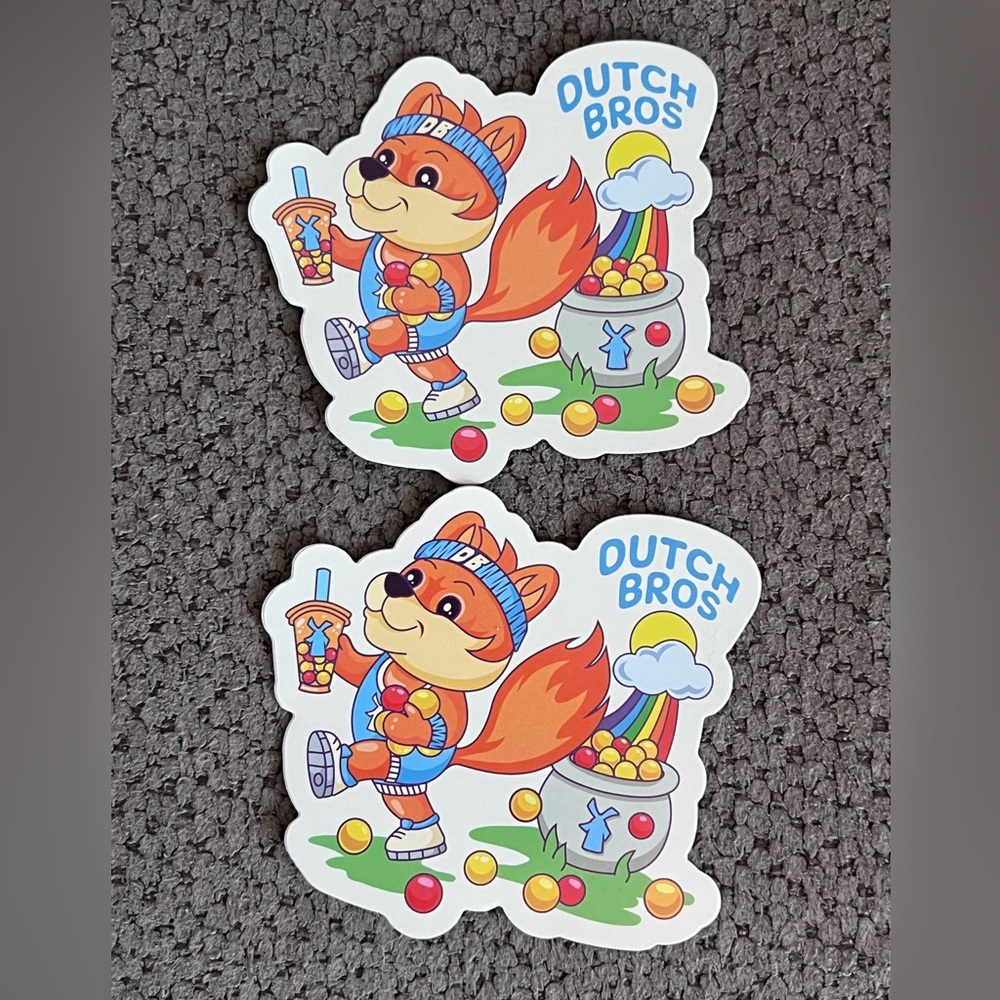 NEW Dutch Bros Rainbow 2024 Sticker. Set of 2!